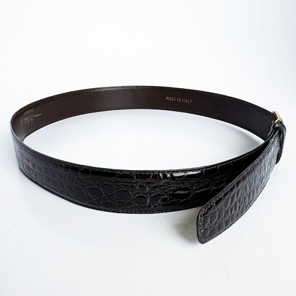 Stefano Vernizzi by Parma Belt Mens Diamante Brown Alligator - Picture 3 of 10